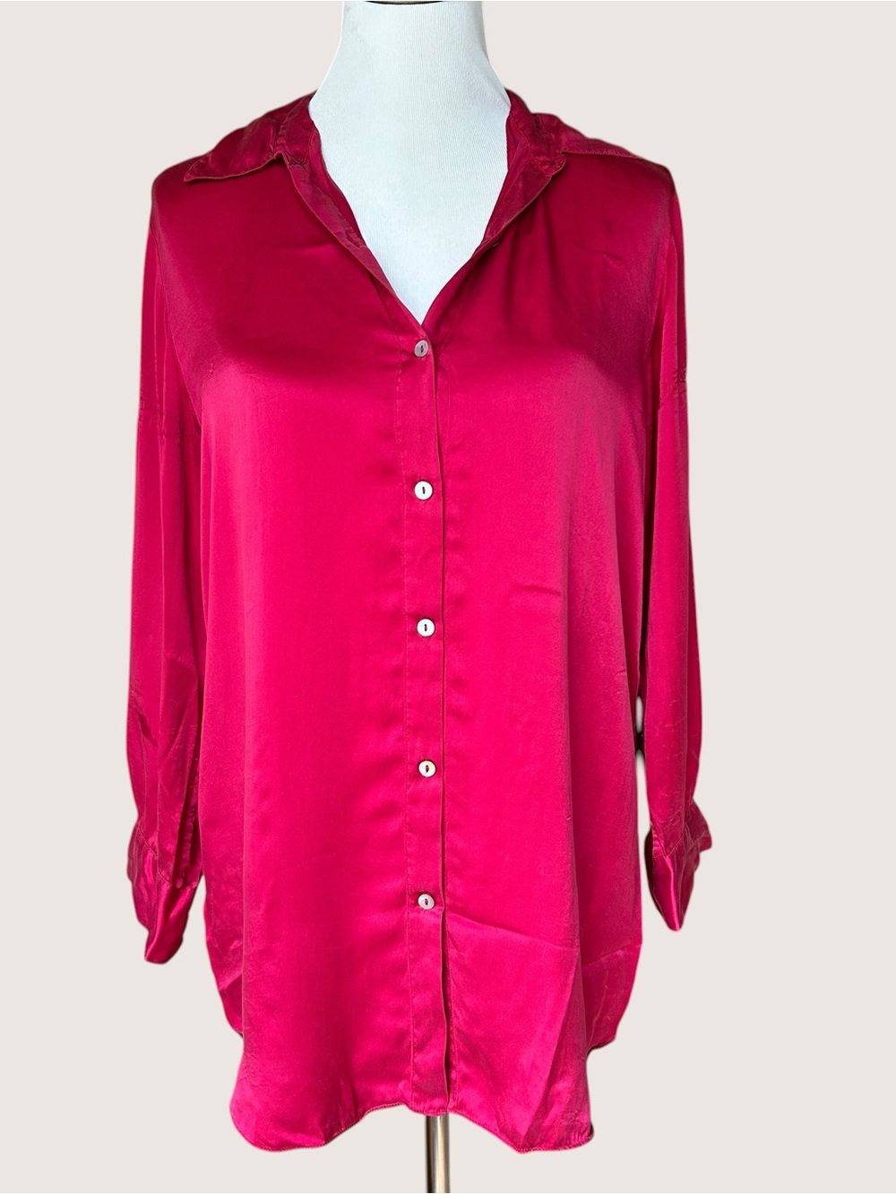 Victoria’s Secret burgundy silk nightshirt sz s